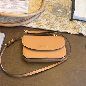 Kate Spade Tan Crossbody Bag with Gold Chain